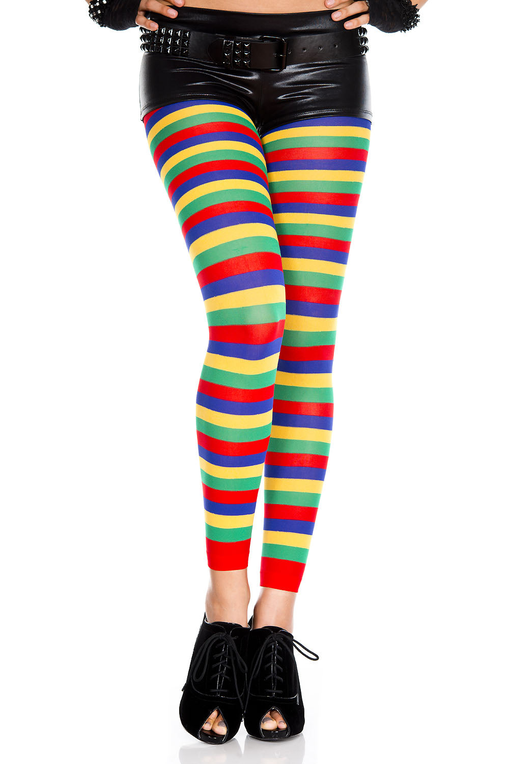Vertical Stripes, Footless Nylon Tights or Leggings
