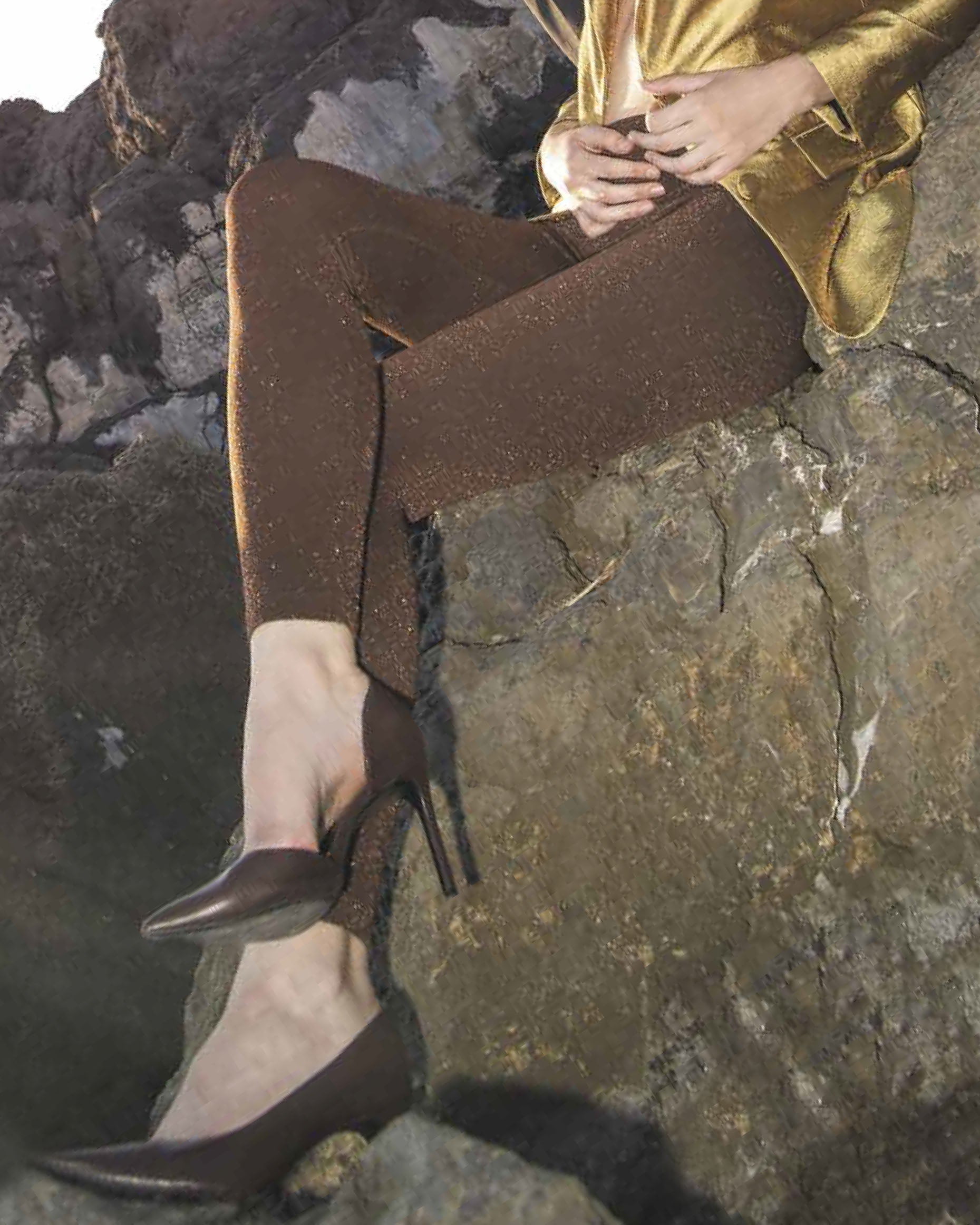 Trasparenze Solaris Pantacollant Sparkly Lame Leggings in black silver brown bronze tights dept