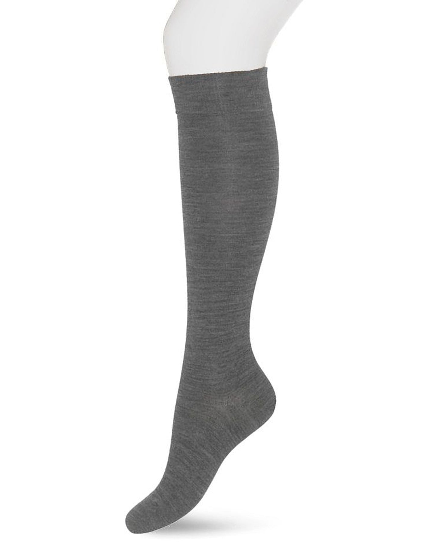 Bonnie Doon Wool/Cotton Knee-High R715011 - grey thermal knee socks perfect for cold Winters