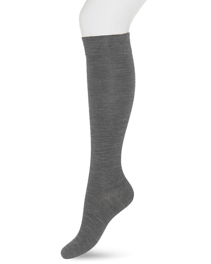 Bonnie Doon Wool/Cotton Knee-High R715011 - grey thermal knee socks perfect for cold Winters