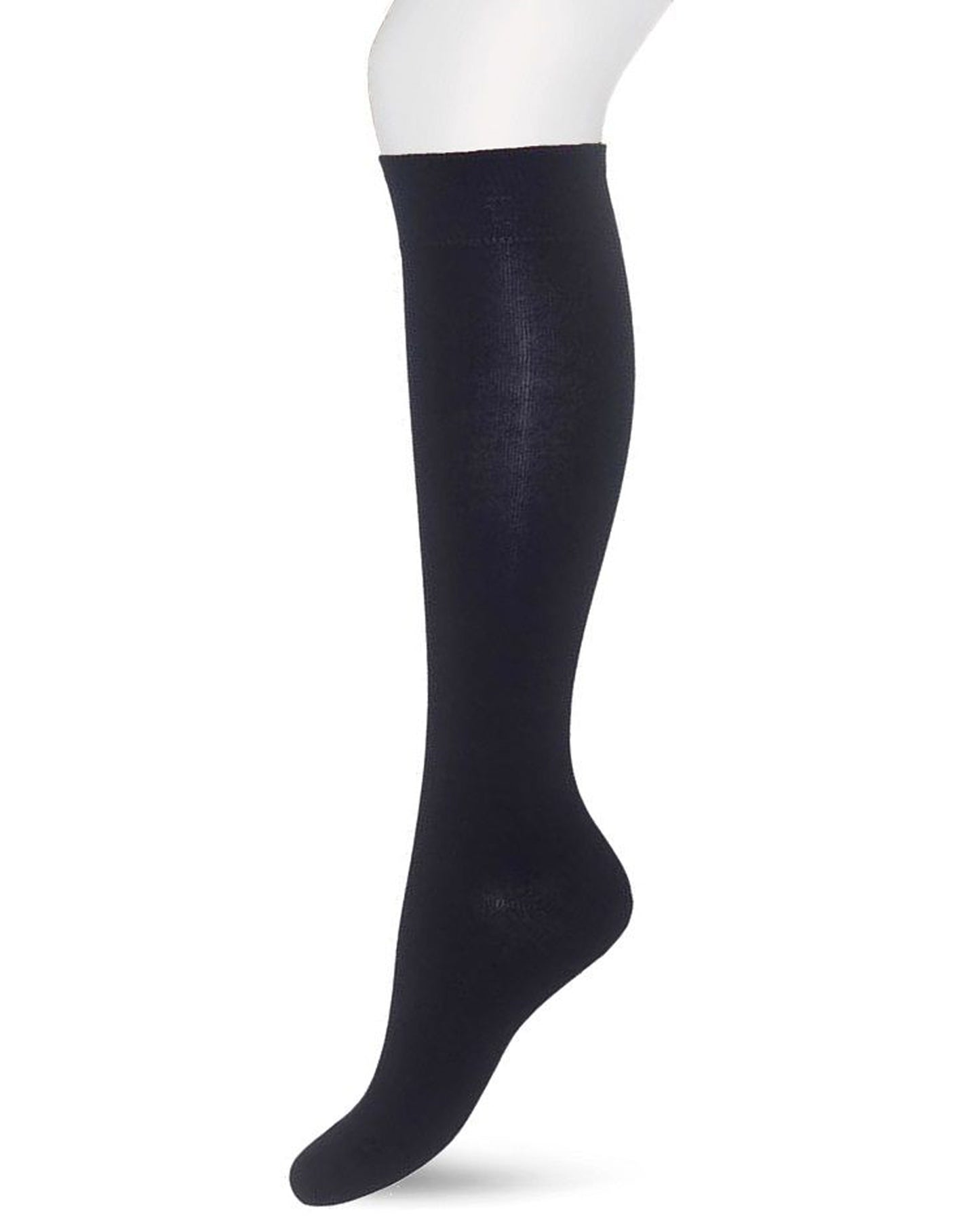 Bonnie Doon Wool/Cotton Knee-High R715011 - Navy thermal knee socks perfect for cold Winters