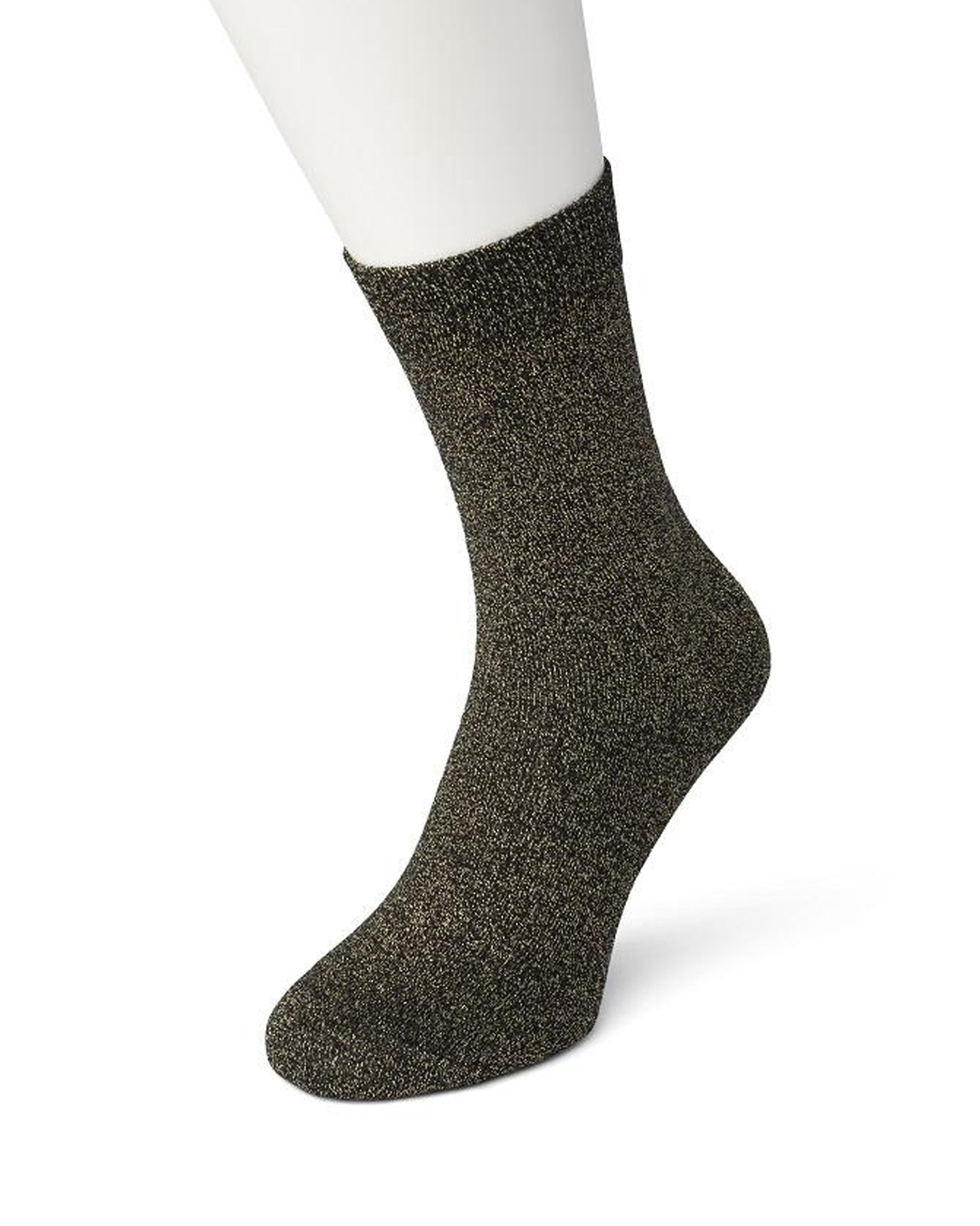 Bonnie Doon BN25.11.38 Cotton Sparkle Socks - black socks with gold sparkly glitter lamé lurex