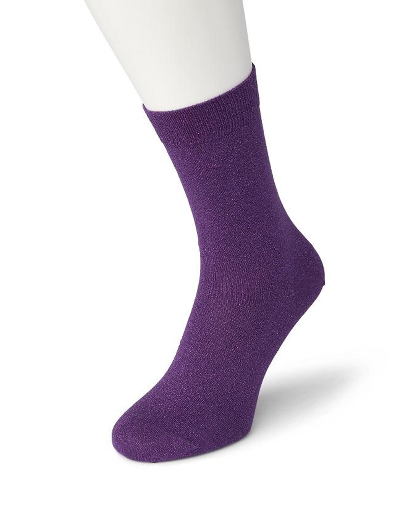 Bonnie Doon BN25.11.38 Cotton Sparkle Socks - Purple (blackberry) socks with sparkly glitter lamé lurex