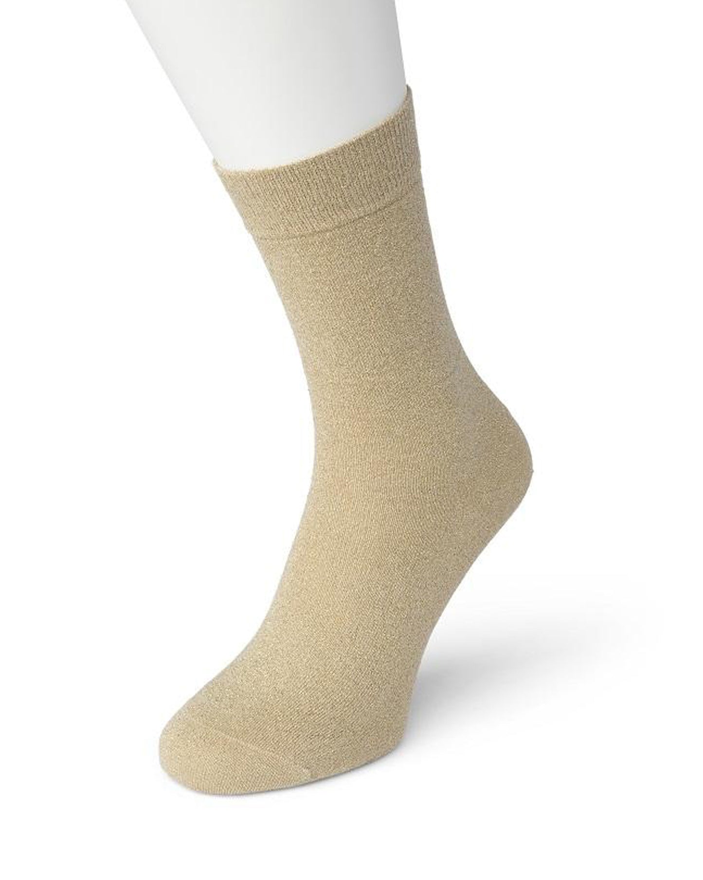 Bonnie Doon BP051138 Cotton Sparkle Socks - Gold (camel) socks with sparkly glitter lamé lurex