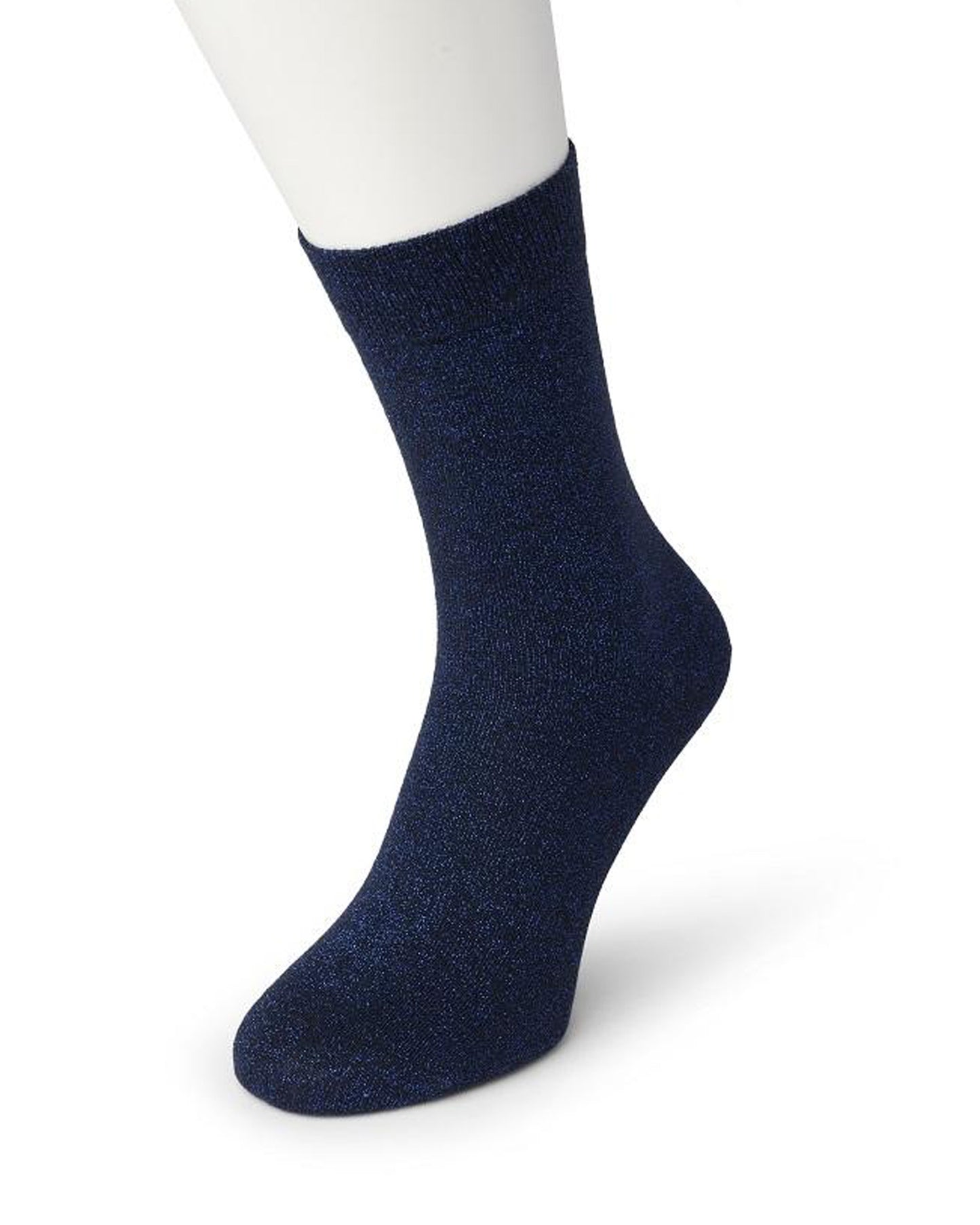 Bonnie Doon BN25.11.38 Cotton Sparkle Socks - navy blue socks with sparkly glitter lamé lurex