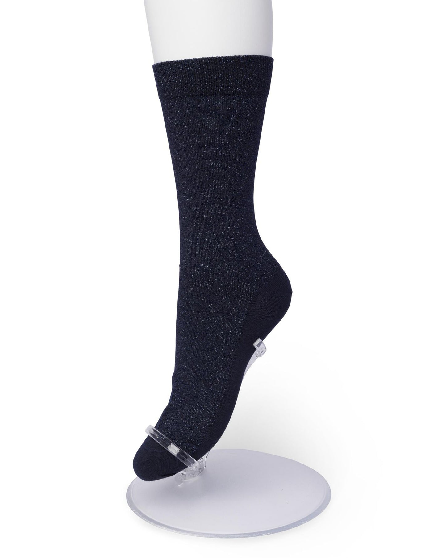 Bonnie Doon BN25.11.38 Cotton Sparkle Socks - Navy (dark blue) socks with sparkly glitter lamé lurex