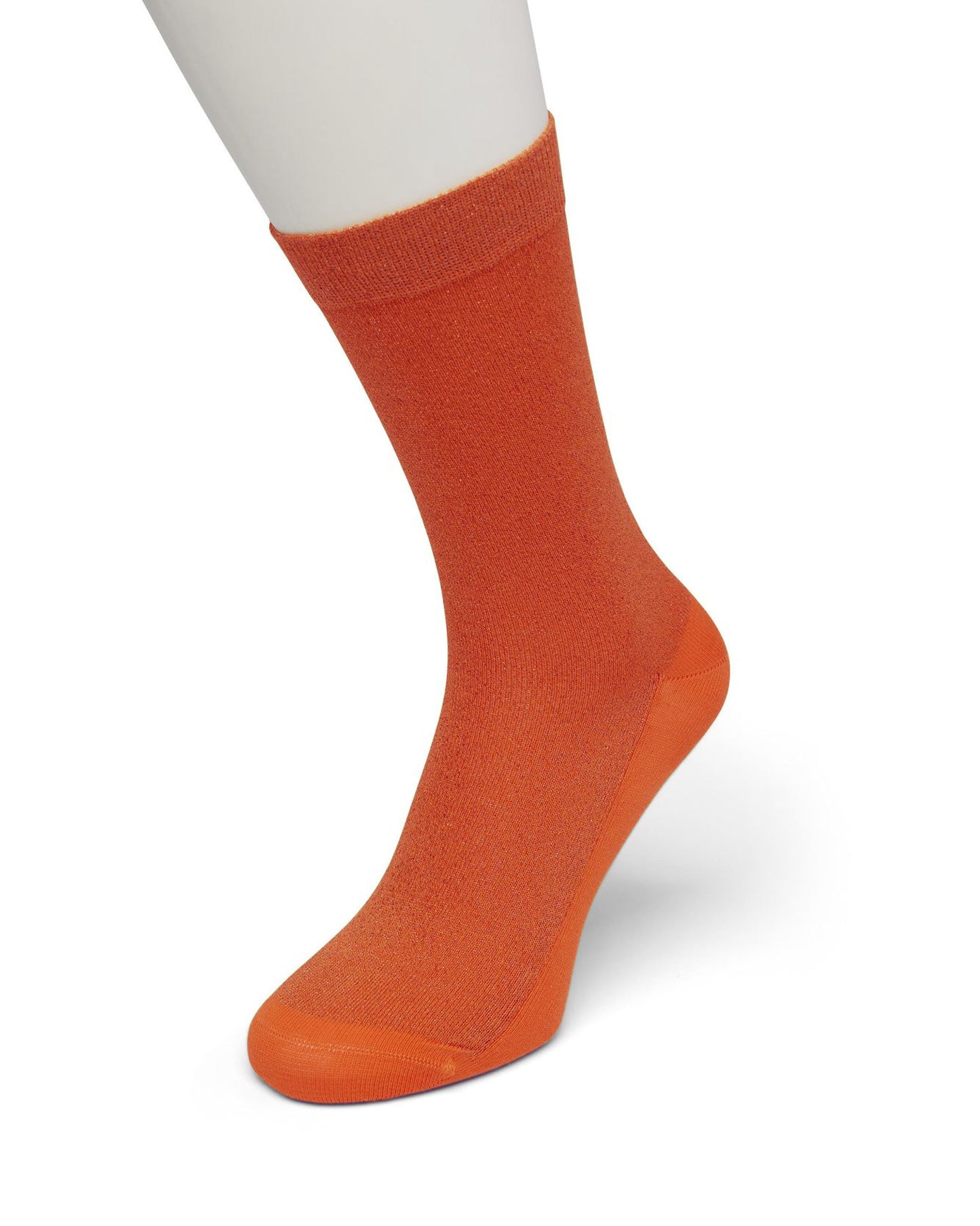 Bonnie Doon BP051138 Cotton Sparkle Socks - orange socks with sparkly glitter lamé lurex