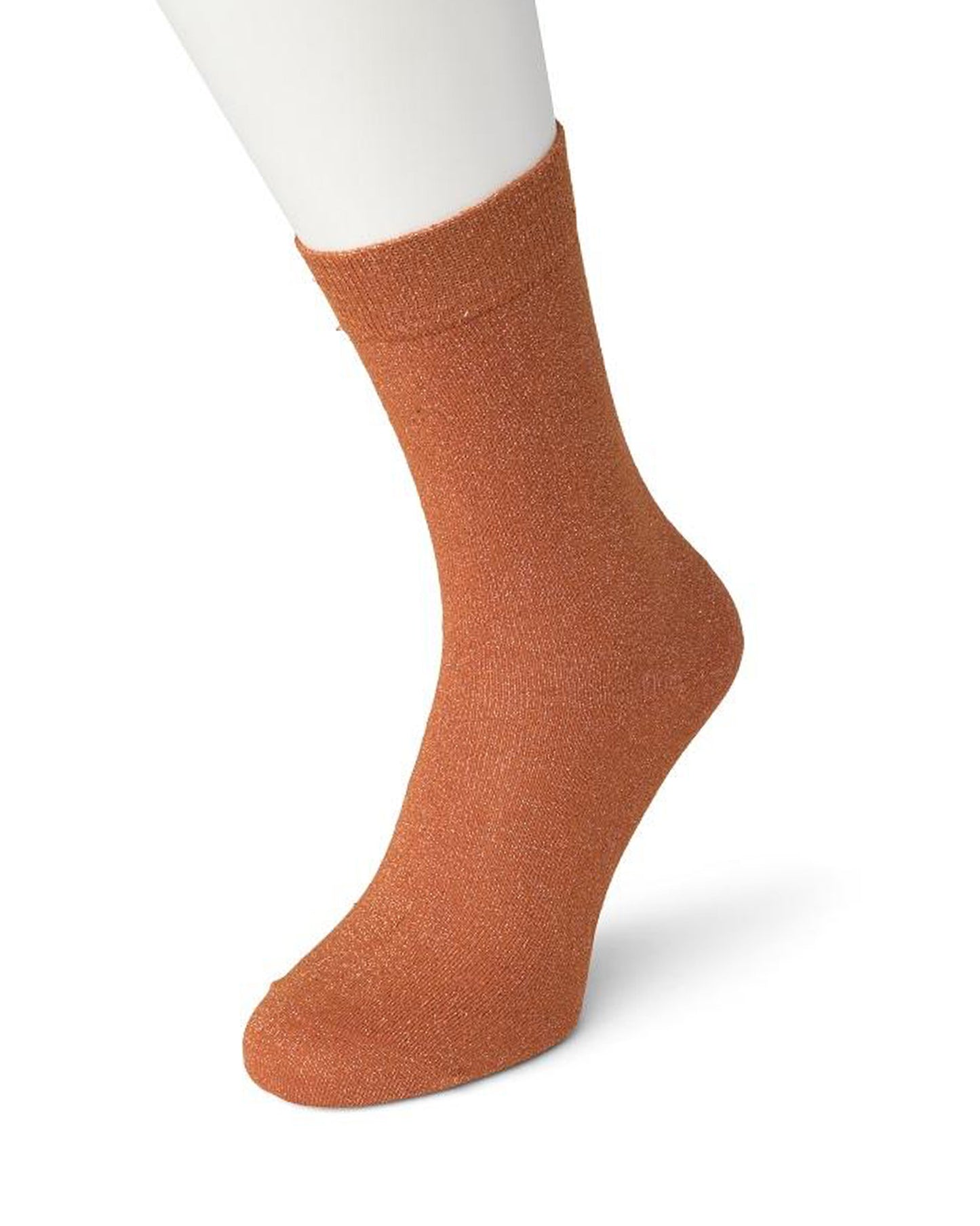 Bonnie Doon BP051138 Cotton Sparkle Socks - rust orange (henna) socks with sparkly glitter lam̩ lurex