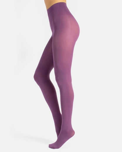 Calzitaly Opaque Tights - 80 den solid coloured opaque tights in light purple