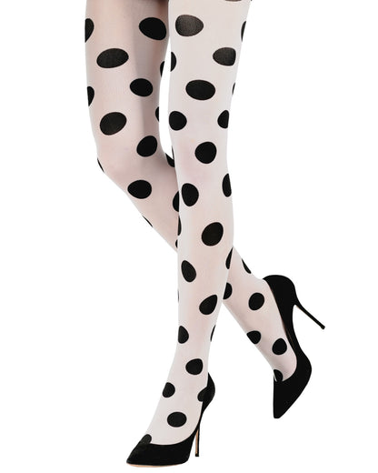 Two Toned Large Dots Tights