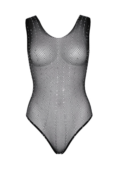 Rhinestone Fishnet Bodysuit