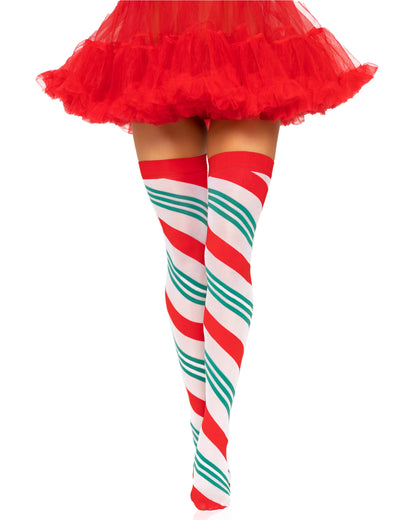 Holiday Ribbon Thigh Highs