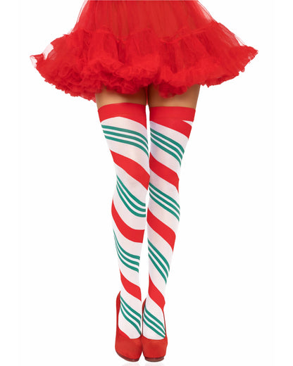 Holiday Ribbon Thigh Highs