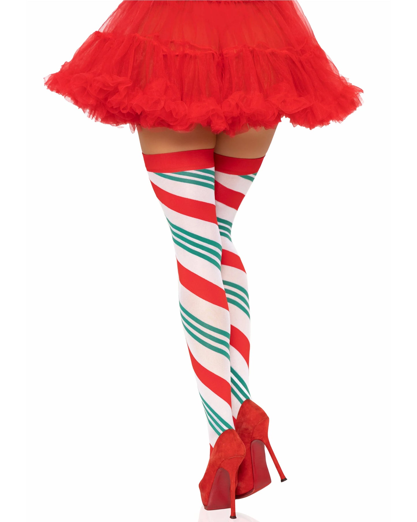 Holiday Ribbon Thigh Highs