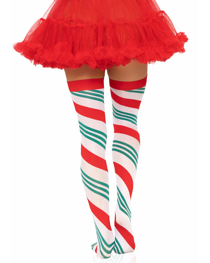 Holiday Ribbon Thigh Highs