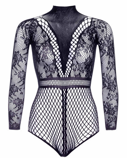 Floral Fishnet Bodysuit