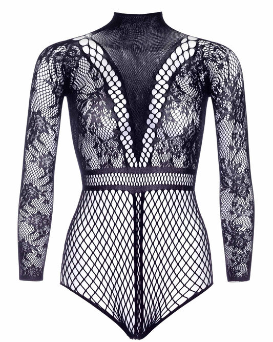 Floral Fishnet Bodysuit