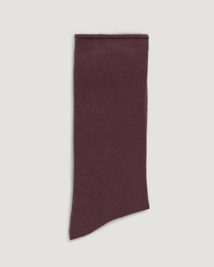 Ysabel Mora - 12726 Basico Sin Puno - no cuff cotton ankle socks in light pale aubergine purple