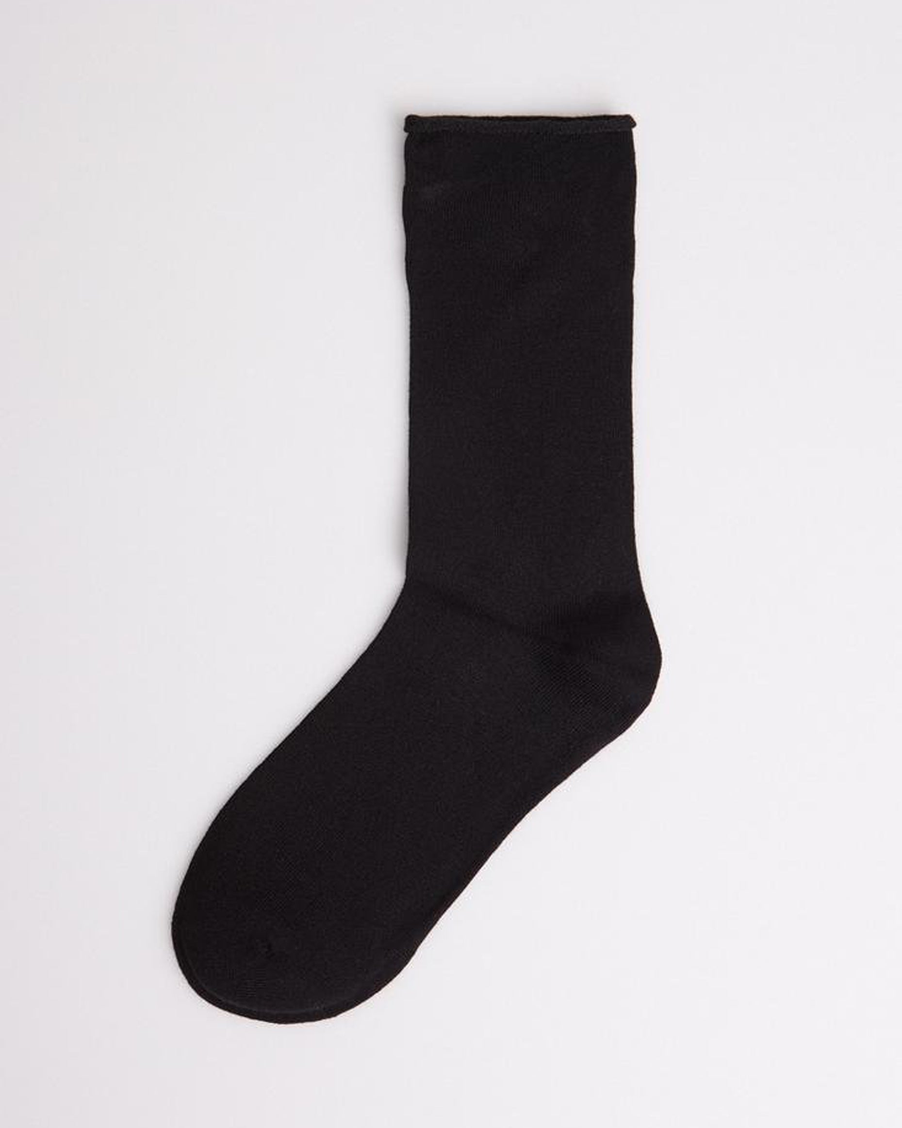 Ysabel Mora 12739 Warm Bambu - light black no cuff bamboo ankle socks, breathable and warm in the Winter