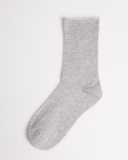 Ysabel Mora 12739 Warm Bambu - light fleck grey no cuff bamboo ankle socks, breathable and warm in the Winter.