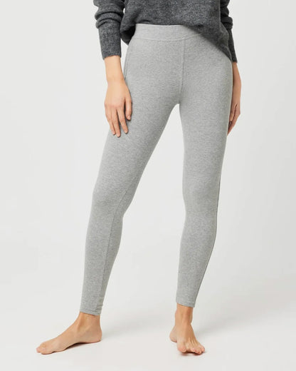 Ysabel Mora - 70215 Cotton Leggings in light fleck grey.