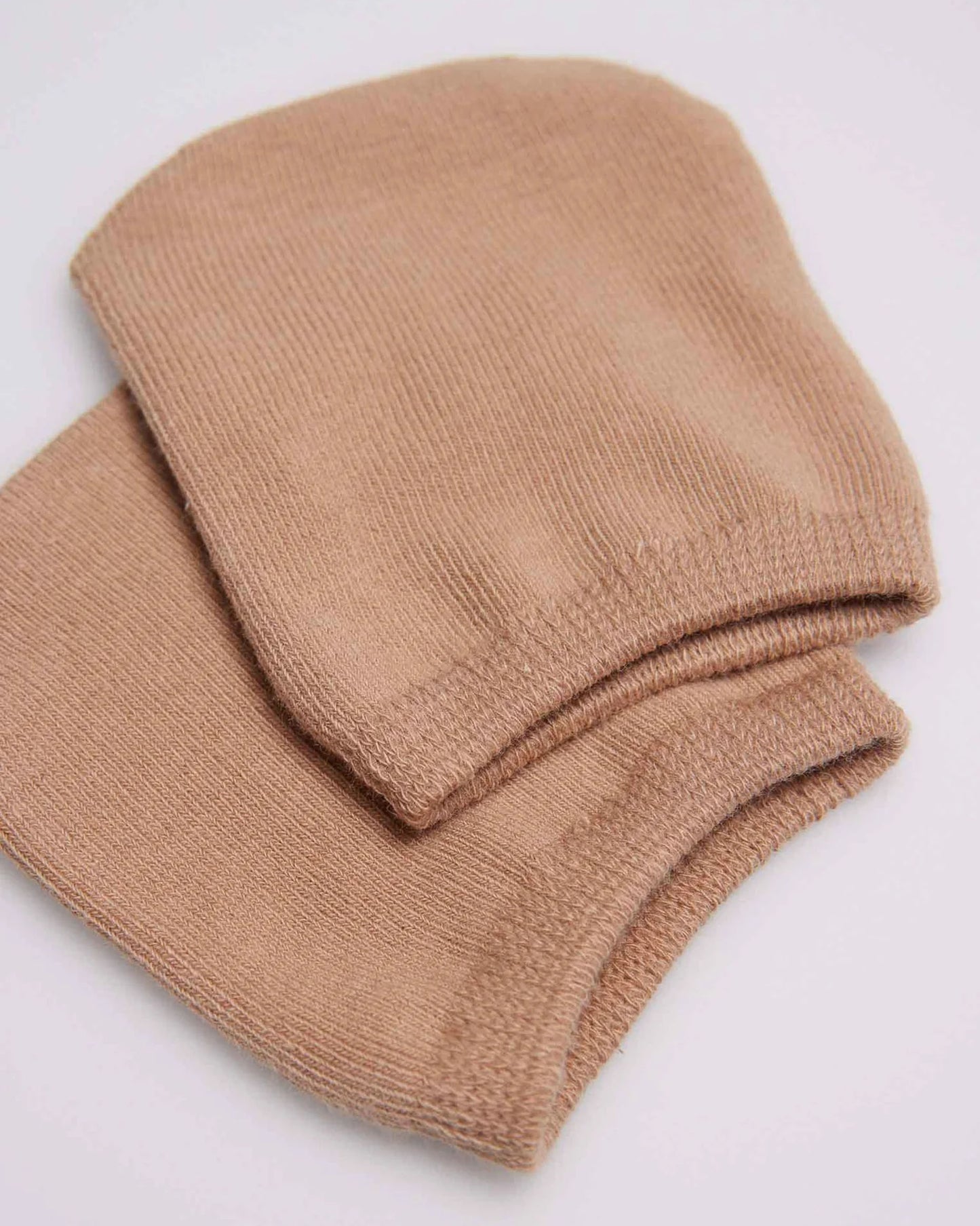 Ysabel Mora Toe Covers 2 Pk - Beige/nude cotton toe sock, ideal for wearing with sling back shoes or mules.