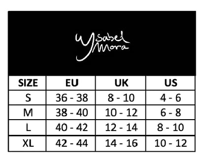 Ysabel Mora - Size Chart