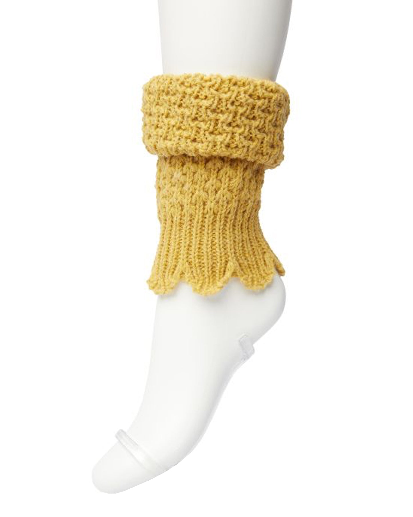 Bonnie Doon - Honeycomb Boot Top BN351789 - mineral yellow leg warmer boot cuff