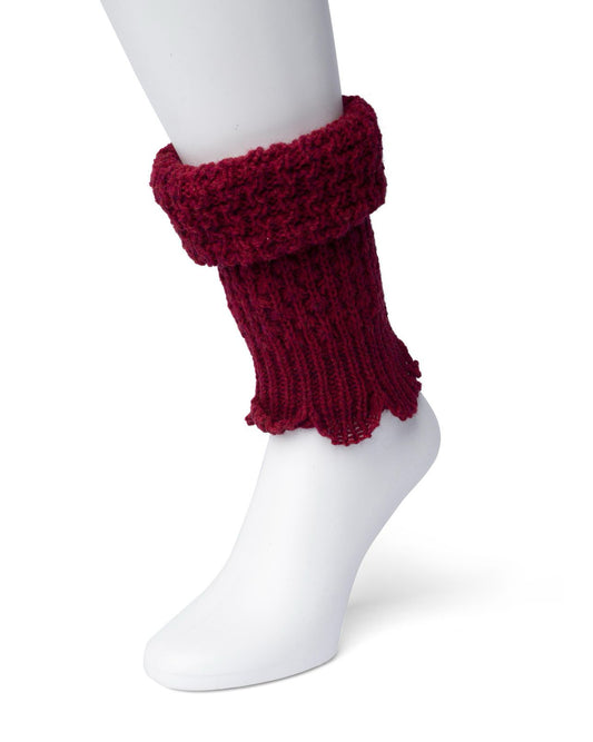 Bonnie Doon - Honeycomb Boot Top BN351789 - burgundy (wine) leg warmer boot cuff