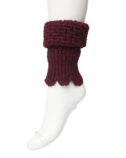 Bonnie Doon - Honeycomb Boot Top BN351789 - wine (rhododendron) leg warmer boot cuff