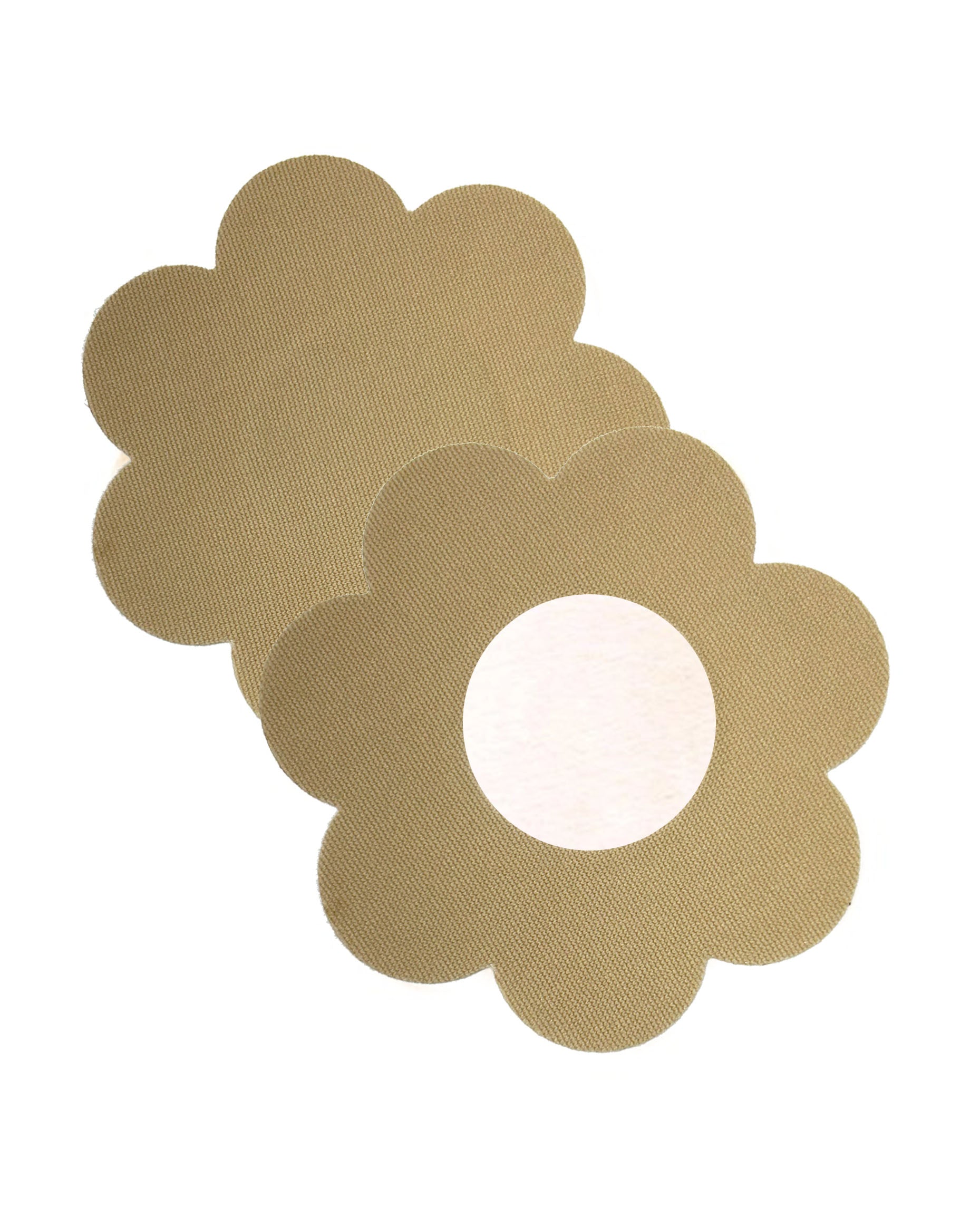 Braza Reusable Petal Tops - Nude sticky Nipple Covers / Pasties. Perfect for swimming, running as they are waterproof.