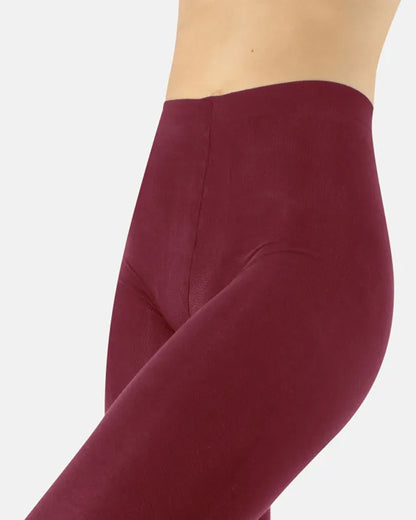 Calzitaly Cotton Tights - Warm and wine knitted cotton mix tights with gusset, flat seams and comfort waist band.