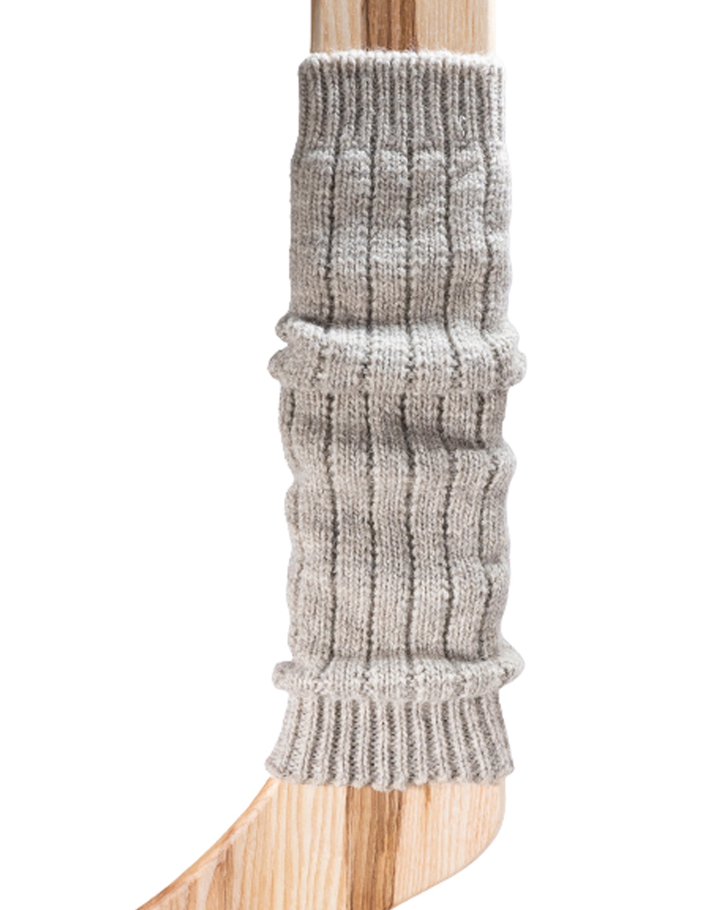 Connemara Socks - Jacob Leg-warmer - Chunky oat ribbed knitted leg warmers made of 100% natural undyed wool from the Jacob Sheep.