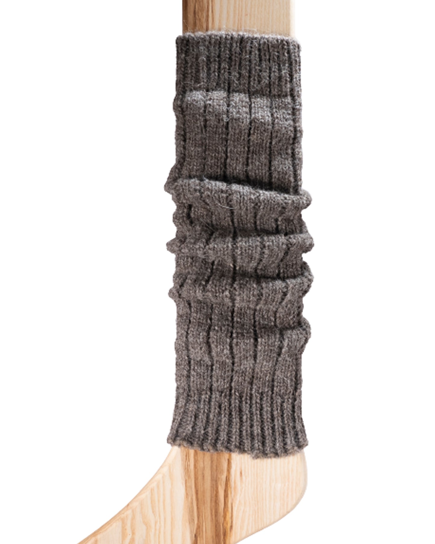 Connemara Socks - Jacob Leg-warmer - Chunky grey brown ribbed knitted leg warmers made of 100% natural undyed wool from the Jacob Sheep.