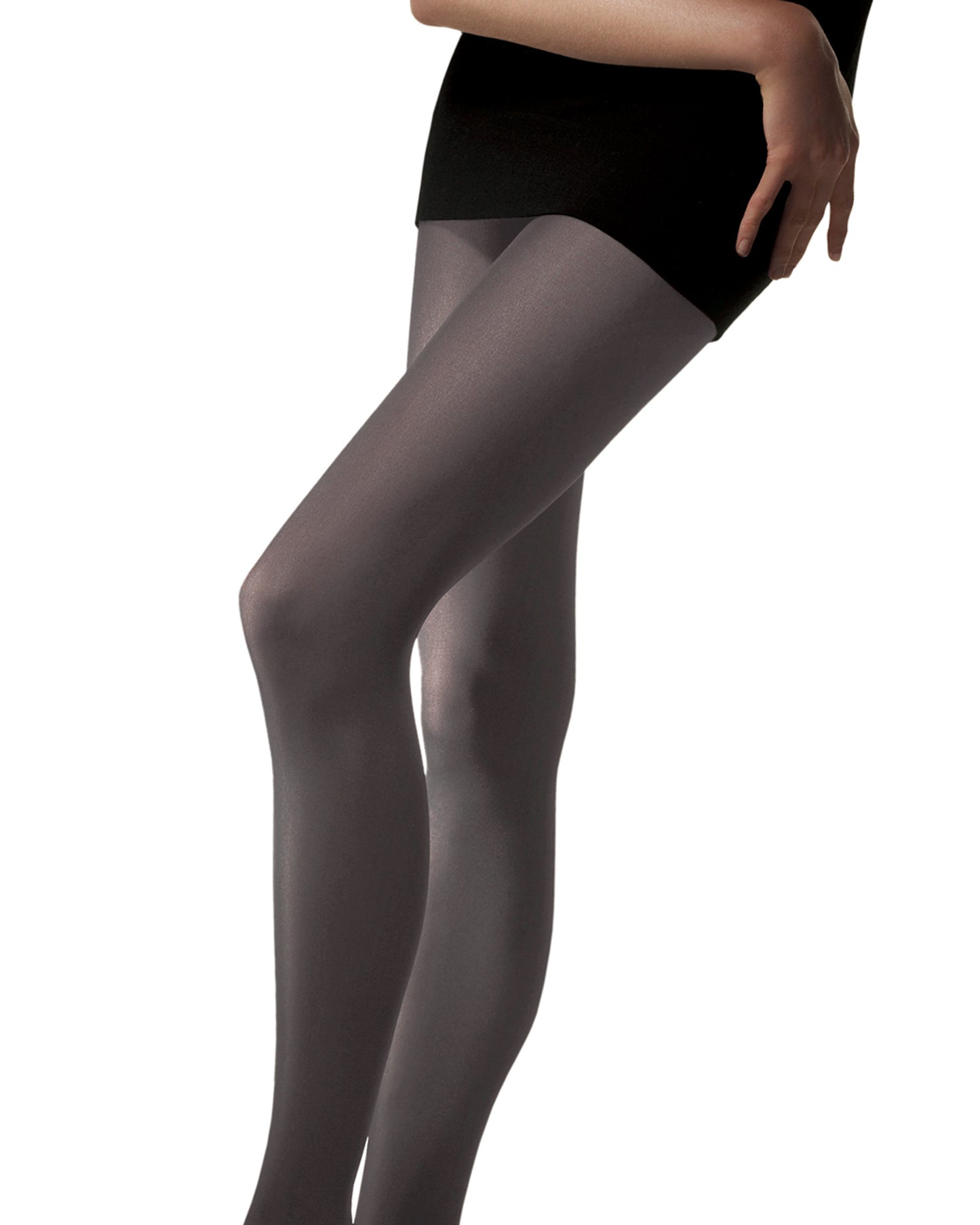 Omsa Velour 40 Collant - soft matte microfibre semi-opaque tights in medium grey (grigio)