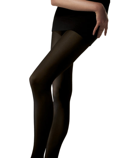 Omsa Velour 70 Collant - dark brown (moro) soft matte opaque tights.