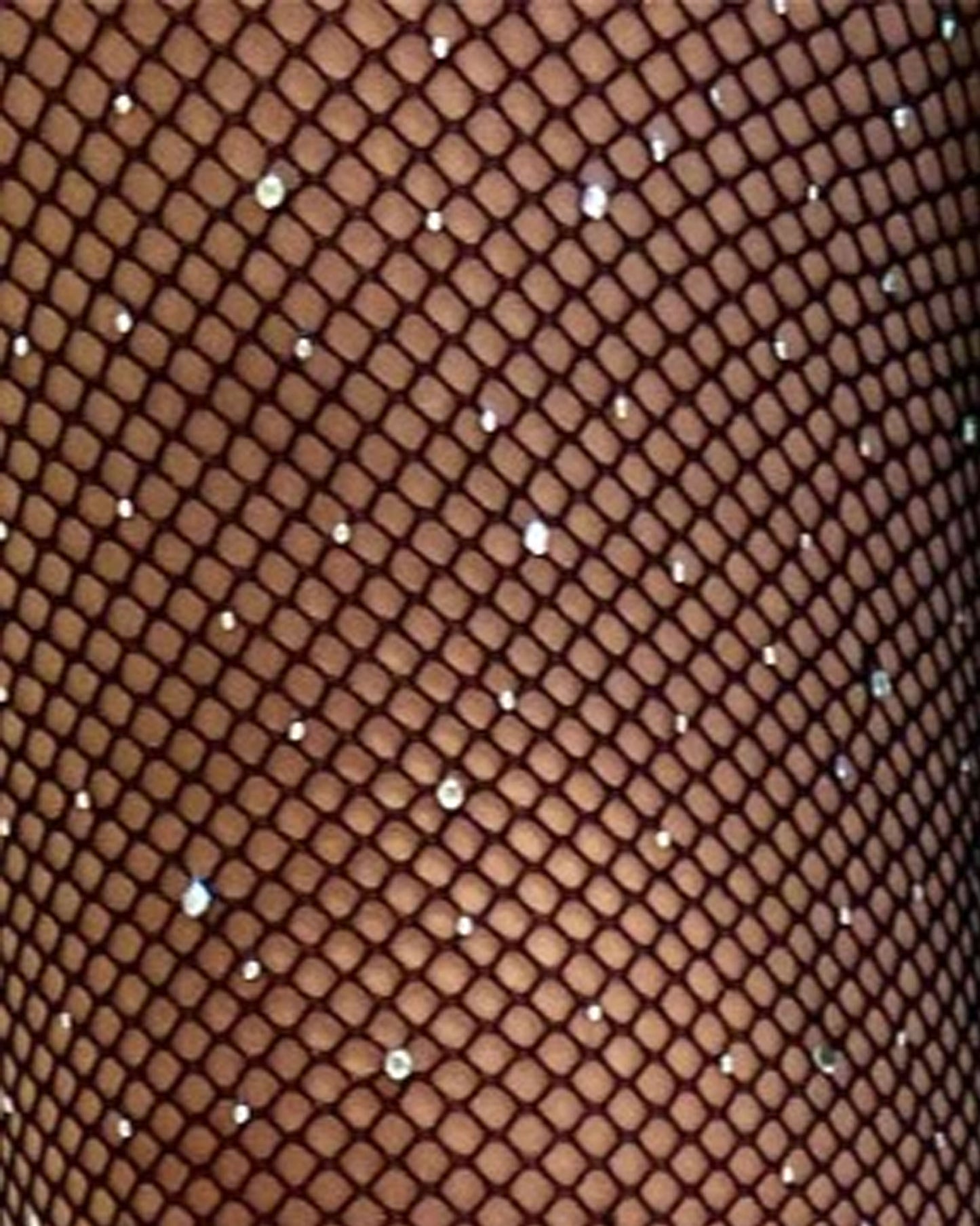 Pamela Mann Diamanté Net Tights - Black micro fishnet tights with iridescent sparkly rhinestones dotted all over.