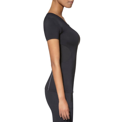 BasBlack Electra Top - black sports t-shirt top