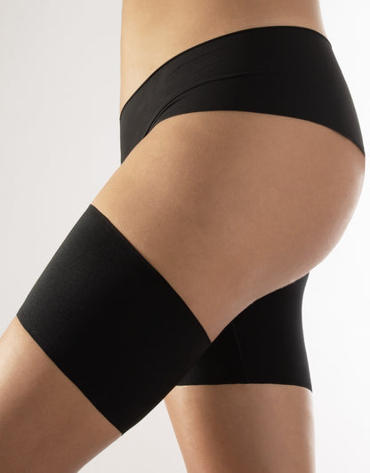 Calzitaly Black Anti-Chafing Thigh Bands to help prevent thigh rash/chub rub