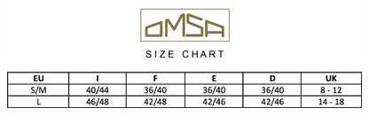 Omsa Smooth Leggings Size Chart