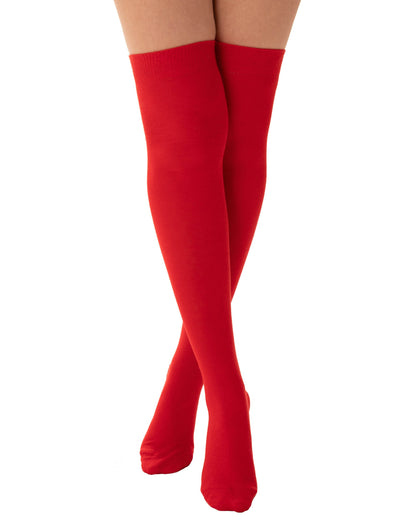 Pamela Mann Red Cotton Over The Knee Sock