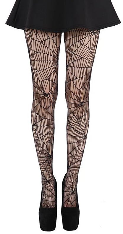 Pamela Mann Cobweb Tights - black openwork spider web net tights