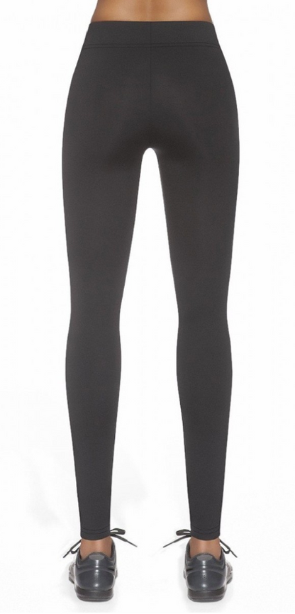 BasBlack Riley - Black anti-cellulite compression sports leggings.