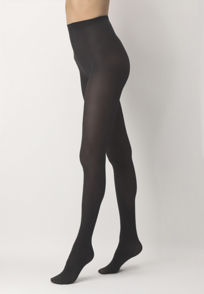 OroblÌ_ All Colors 50 Den - Dark grey microfibre opaque tights with cotton gusset, flat seams and deep comfort waistband.