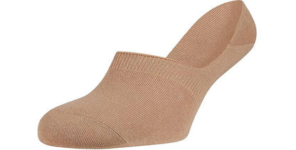 Ysabel Mora 17390 Pinki Invisible Footsies - Plain cotton sports shoe liners with flat toe seams, elasticated panel around the foot and silicone gripper strips on the heel. Available in men and women's sizes in black and white.