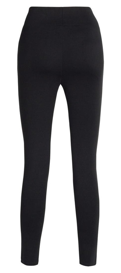 Ysabel Mora 70273 Leggings - Black jodhpur style high waisted leggings with silver side zips, raised centre seam down the leg and deep slimming waist band.