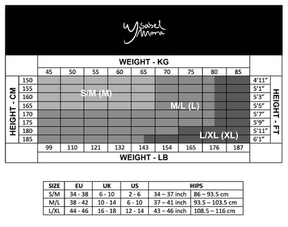 Ysabel Mora Size Chart