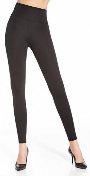 Women's Black high-waisted leggings with pockets Livia - Carpatree