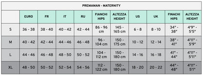 Calzitaly - Maternity Size Chart