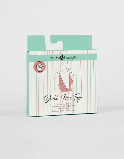 Body & Beauty Double Face Tape - Double sided sticky body tape made of soft fabric that is delicate but long lasting adhesive. It is perfect for securing clothes to the skin to help prevent your garment from moving out of place. It comes with two 5 meter rolls and a dispenser.